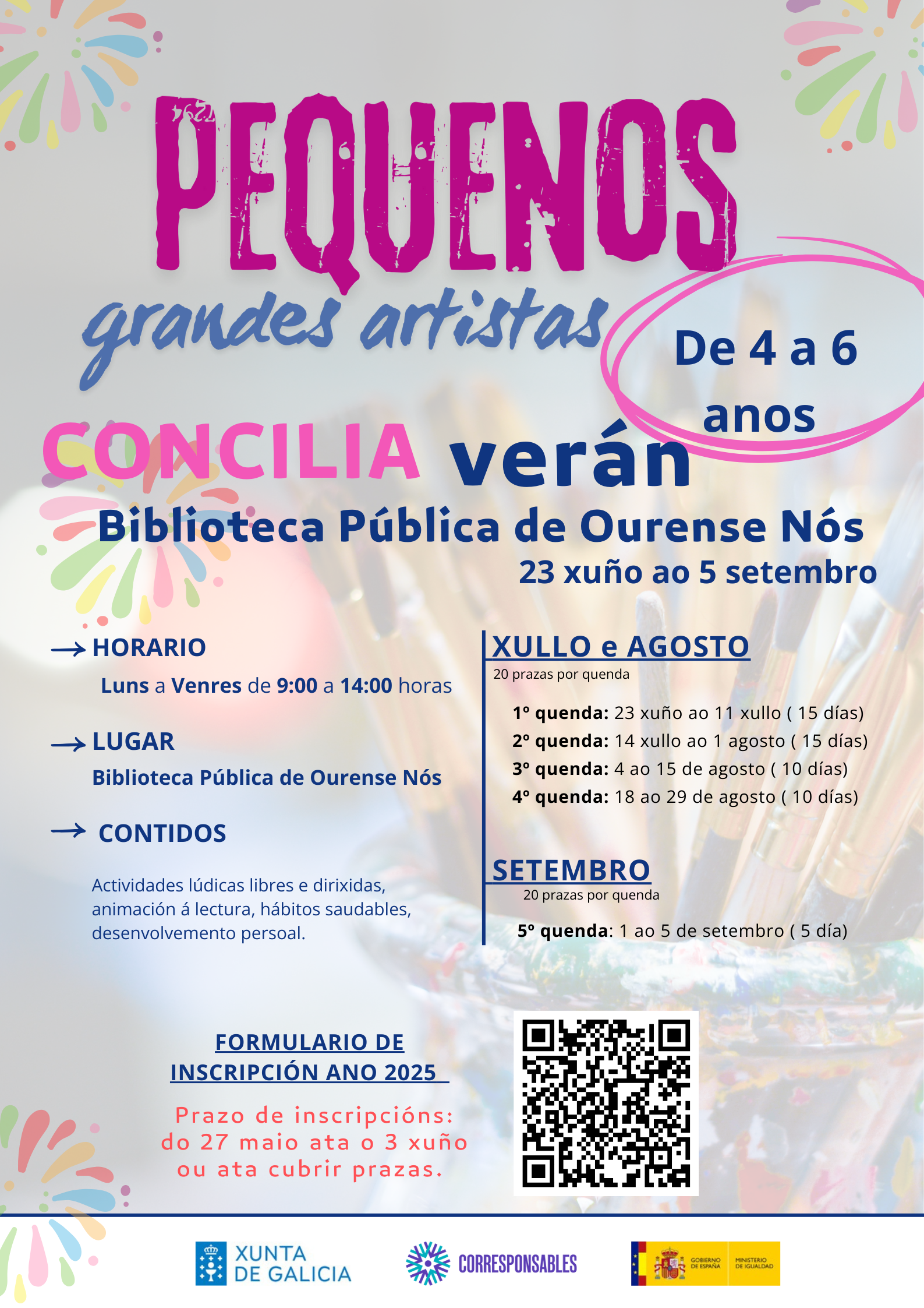 Cartel campamento verán 4-6