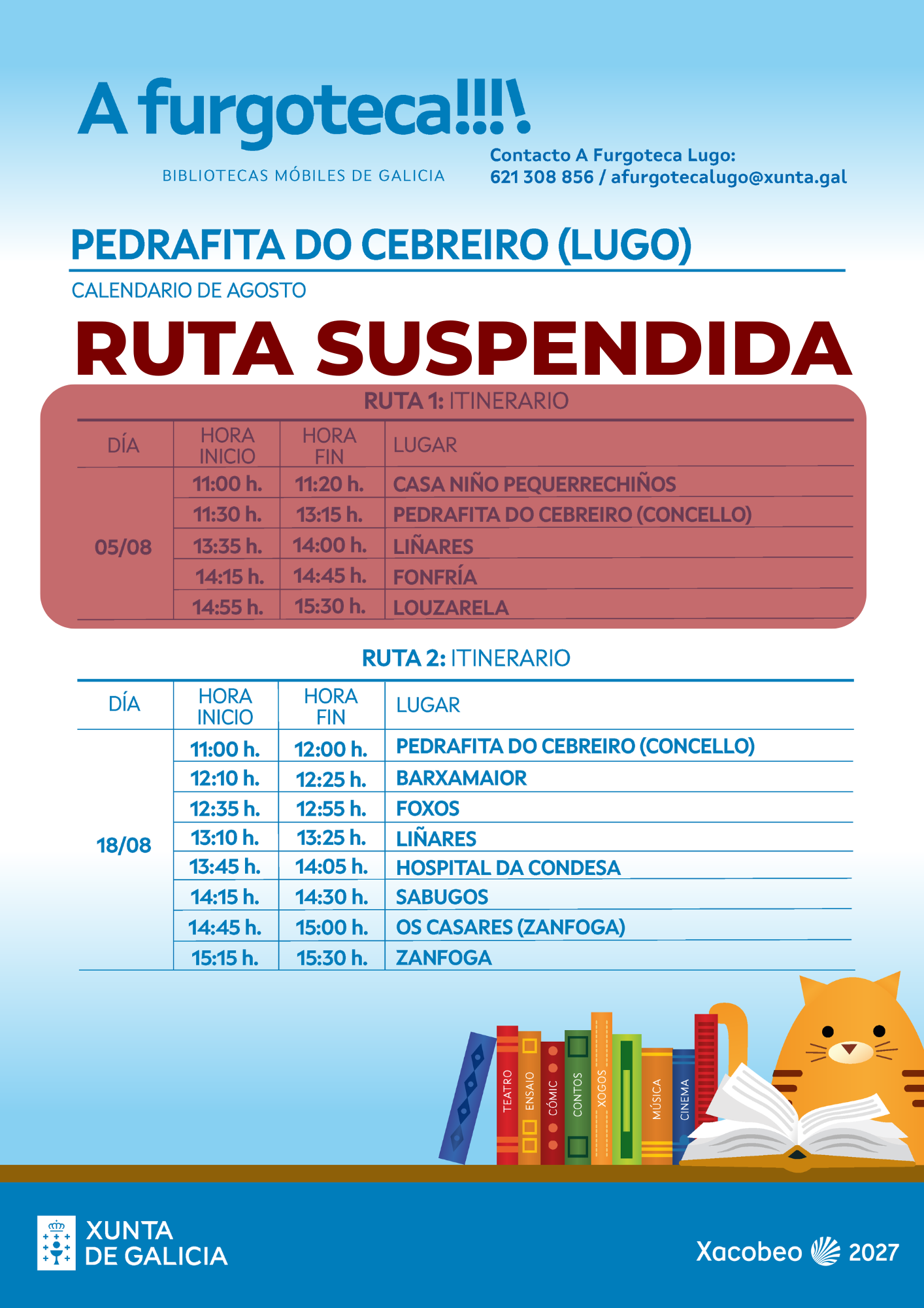 Ruta 2026 Pedrafita do Cebreiro agosto