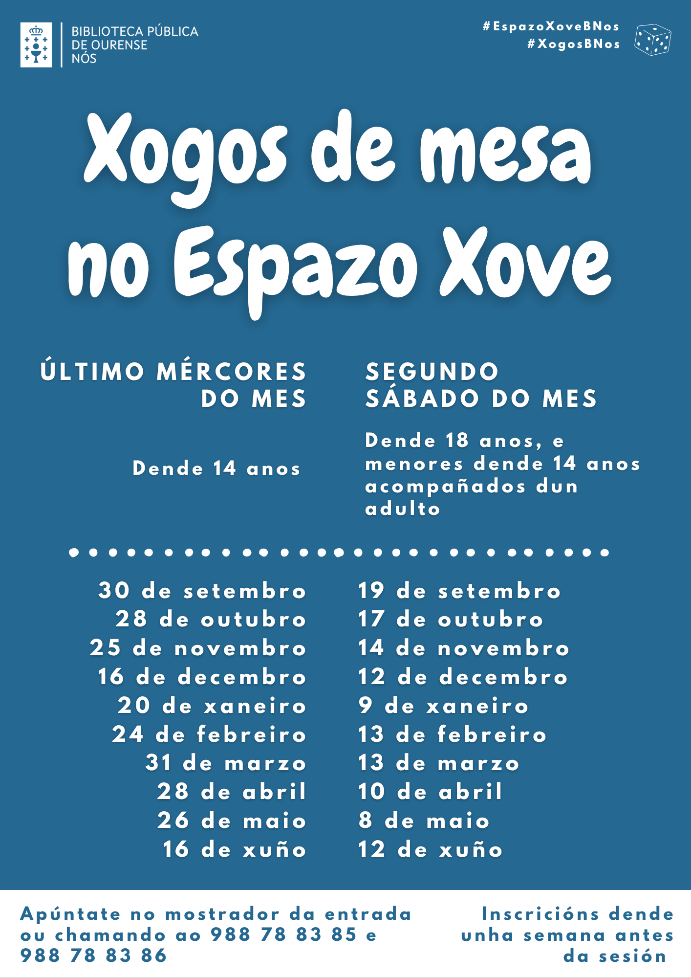 xogos de mesa no espazo xove