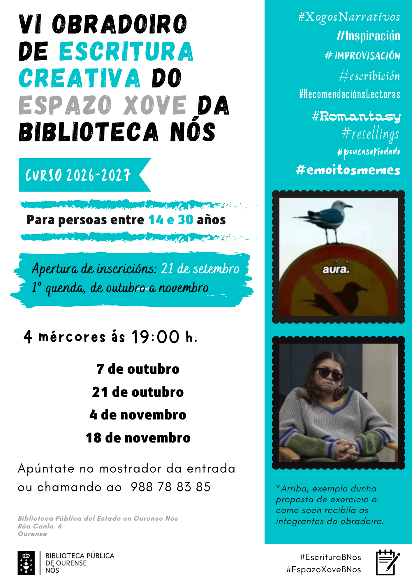 obradoiro de escritura creativa xuvenil