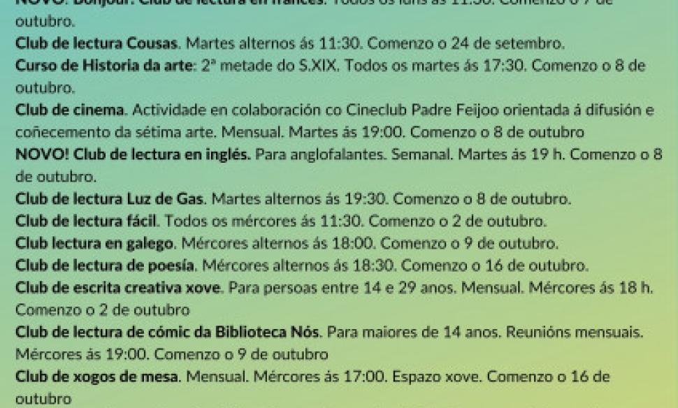 Lista actividades Biblioteca Nos 24-25