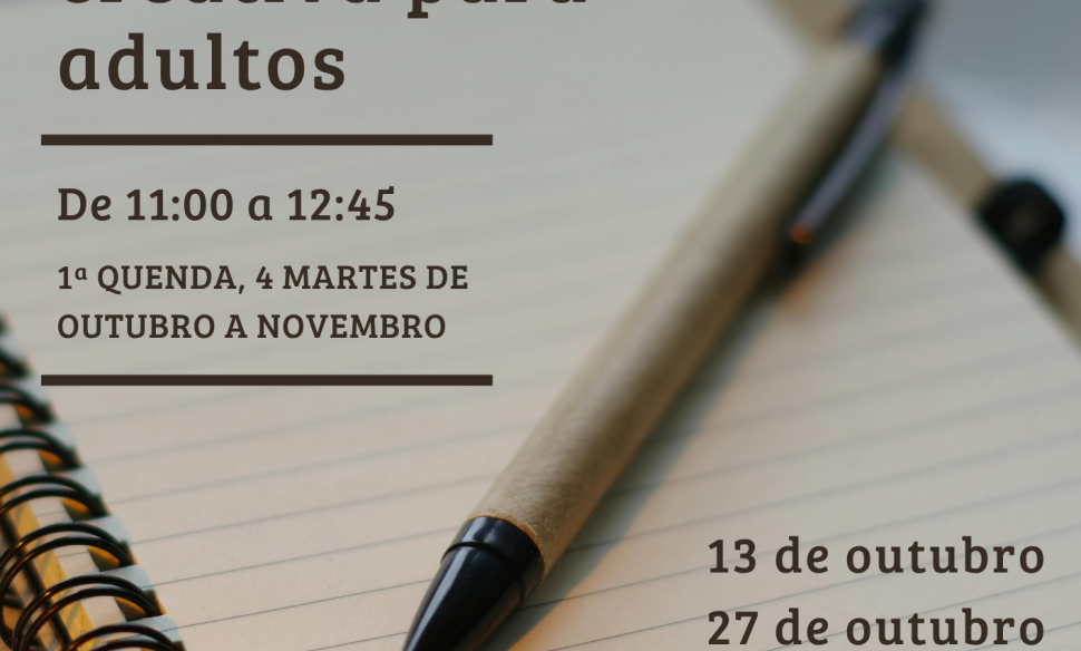 Obradoiro de escritura creativa para adultos