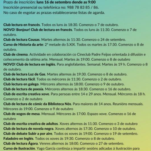 Lista actividades Biblioteca Nos 24-25