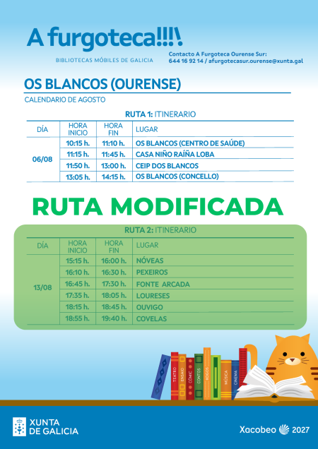 Ruta 2026 Os Blancos agosto